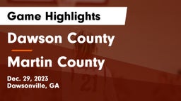 Dawson County  vs Martin County  Game Highlights - Dec. 29, 2023