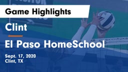 Clint  vs El Paso HomeSchool Game Highlights - Sept. 17, 2020