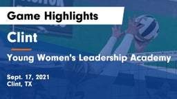 Clint  vs Young Women's Leadership Academy Game Highlights - Sept. 17, 2021