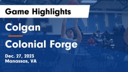 Colgan  vs Colonial Forge  Game Highlights - Dec. 27, 2023
