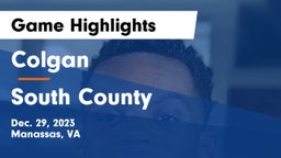 Colgan  vs South County  Game Highlights - Dec. 29, 2023