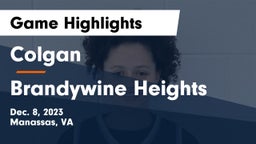 Colgan  vs Brandywine Heights  Game Highlights - Dec. 8, 2023