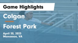 Colgan  vs Forest Park  Game Highlights - April 20, 2023