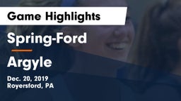 Spring-Ford  vs Argyle  Game Highlights - Dec. 20, 2019