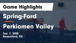 Spring-Ford  vs Perkiomen Valley  Game Highlights - Jan. 7, 2020