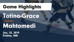 Totino-Grace  vs Mahtomedi  Game Highlights - Jan. 22, 2019