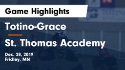 Totino-Grace  vs St. Thomas Academy Game Highlights - Dec. 28, 2019