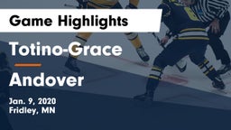 Totino-Grace  vs Andover  Game Highlights - Jan. 9, 2020