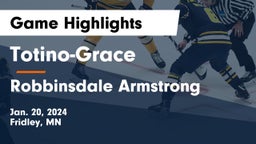 Totino-Grace  vs Robbinsdale Armstrong  Game Highlights - Jan. 20, 2024