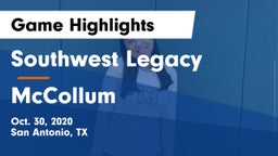 Southwest Legacy  vs McCollum  Game Highlights - Oct. 30, 2020