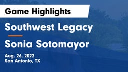 Southwest Legacy  vs Sonia Sotomayor  Game Highlights - Aug. 26, 2022