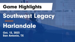 Southwest Legacy  vs Harlandale  Game Highlights - Oct. 13, 2023