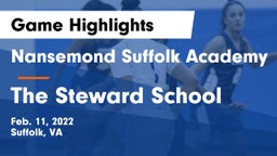 Nansemond Suffolk Academy vs The Steward School Game Highlights - Feb. 11, 2022