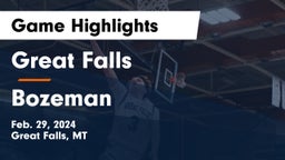 Great Falls  vs Bozeman  Game Highlights - Feb. 29, 2024