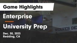 Enterprise  vs University Prep  Game Highlights - Dec. 30, 2023