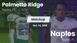 Matchup: Palmetto Ridge High vs. Naples  2016