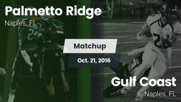 Matchup: Palmetto Ridge High vs. Gulf Coast  2016