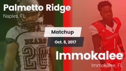 Matchup: Palmetto Ridge High vs. Immokalee  2017