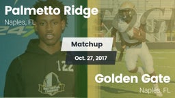 Matchup: Palmetto Ridge High vs. Golden Gate  2017