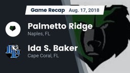 Recap: Palmetto Ridge  vs. Ida S. Baker  2018
