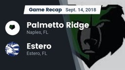 Recap: Palmetto Ridge  vs. Estero  2018
