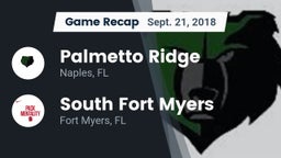 Recap: Palmetto Ridge  vs. South Fort Myers  2018