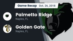 Recap: Palmetto Ridge  vs. Golden Gate  2018