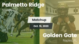 Matchup: Palmetto Ridge High vs. Golden Gate  2020