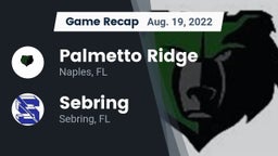 Recap: Palmetto Ridge  vs. Sebring  2022