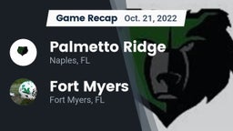 Recap: Palmetto Ridge  vs. Fort Myers  2022