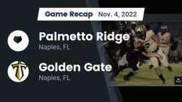 Recap: Palmetto Ridge  vs. Golden Gate  2022