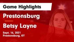 Prestonsburg  vs Betsy Layne Game Highlights - Sept. 16, 2021