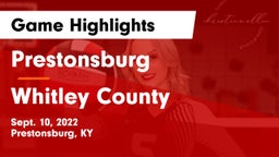 Prestonsburg  vs Whitley County Game Highlights - Sept. 10, 2022