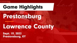 Prestonsburg  vs Lawrence County  Game Highlights - Sept. 19, 2022