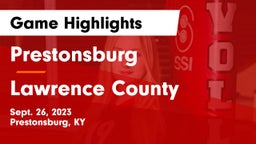 Prestonsburg  vs Lawrence County  Game Highlights - Sept. 26, 2023
