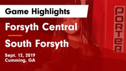 Forsyth Central  vs South Forsyth  Game Highlights - Sept. 12, 2019