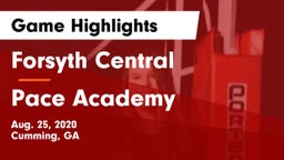 Forsyth Central  vs Pace Academy Game Highlights - Aug. 25, 2020