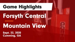 Forsyth Central  vs Mountain View  Game Highlights - Sept. 22, 2020