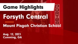 Forsyth Central  vs Mount Pisgah Christian School Game Highlights - Aug. 12, 2021