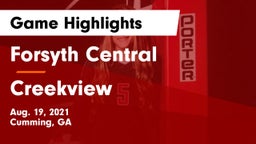 Forsyth Central  vs Creekview  Game Highlights - Aug. 19, 2021