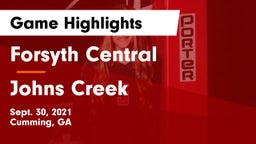 Forsyth Central  vs Johns Creek  Game Highlights - Sept. 30, 2021