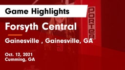 Forsyth Central  vs Gainesville , Gainesville, GA Game Highlights - Oct. 12, 2021