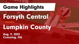 Forsyth Central  vs Lumpkin County  Game Highlights - Aug. 9, 2022