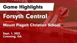 Forsyth Central  vs Mount Pisgah Christian School Game Highlights - Sept. 1, 2022