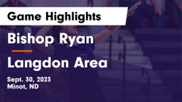 Bishop Ryan  vs Langdon Area  Game Highlights - Sept. 30, 2023