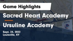 Sacred Heart Academy vs Ursuline Academy Game Highlights - Sept. 24, 2022