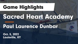 Sacred Heart Academy vs Paul Laurence Dunbar  Game Highlights - Oct. 5, 2022