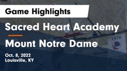 Sacred Heart Academy vs Mount Notre Dame  Game Highlights - Oct. 8, 2022