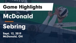 McDonald  vs Sebring Game Highlights - Sept. 12, 2019