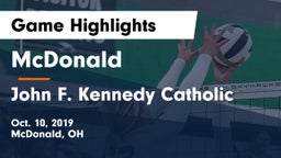 McDonald  vs John F. Kennedy Catholic Game Highlights - Oct. 10, 2019